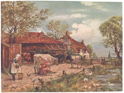 cows barnyard germany
